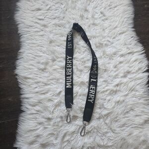 Mulberry Black Strap with Silver Clips